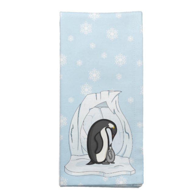 Davin and Annie the Penguins Napkin (Folded)