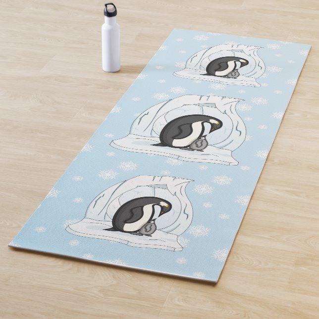 Davin and Annie the Penguins Yoga Mat (In Situ)