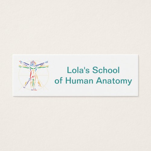 DaVinci Anatomy Man in Chakra Colors Business Cards