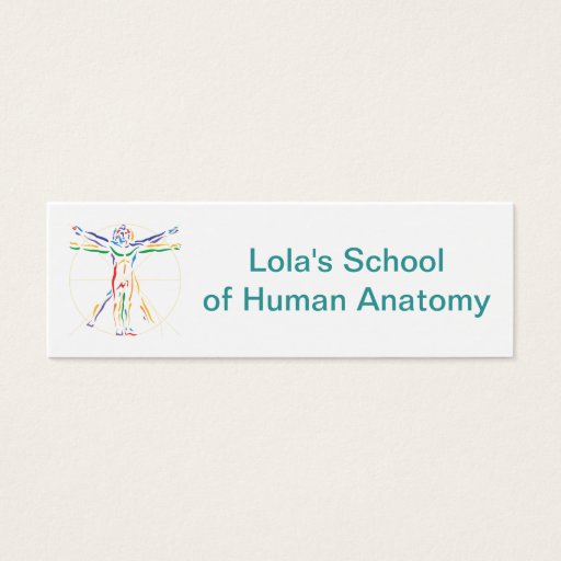Customizable DaVinci Anatomy Man in Chakra Colors Business Cards