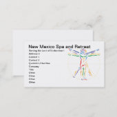 DaVinci Anatomy Man in Chakra Colors Appointment Card (Front/Back)