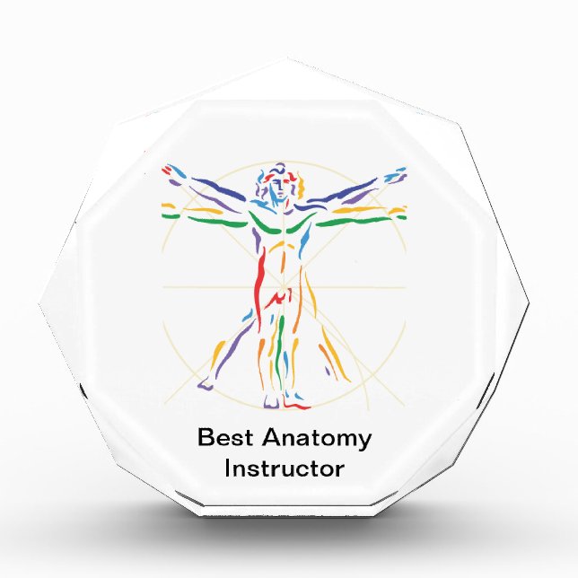 DaVinci Anatomy Man in Chakra Colors Award (Front)
