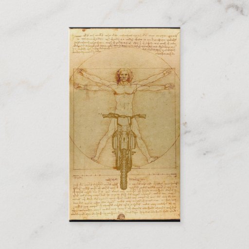 Customizable DaVinci Dirt Bike Motocross Business Card