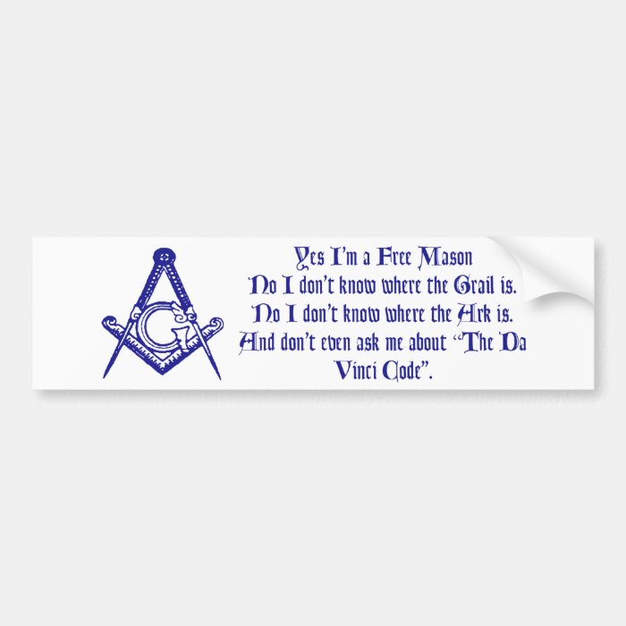 DaVinci Mason Bumper Sticker