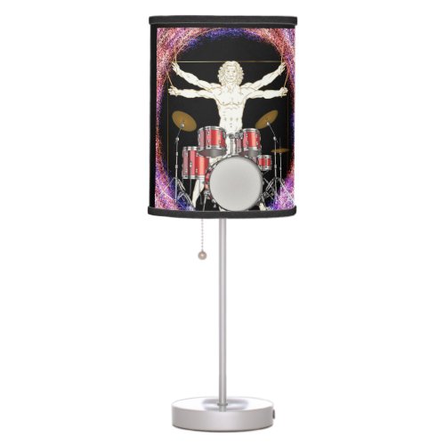 DaVincis Vitruvian Drummer  Table Lamp