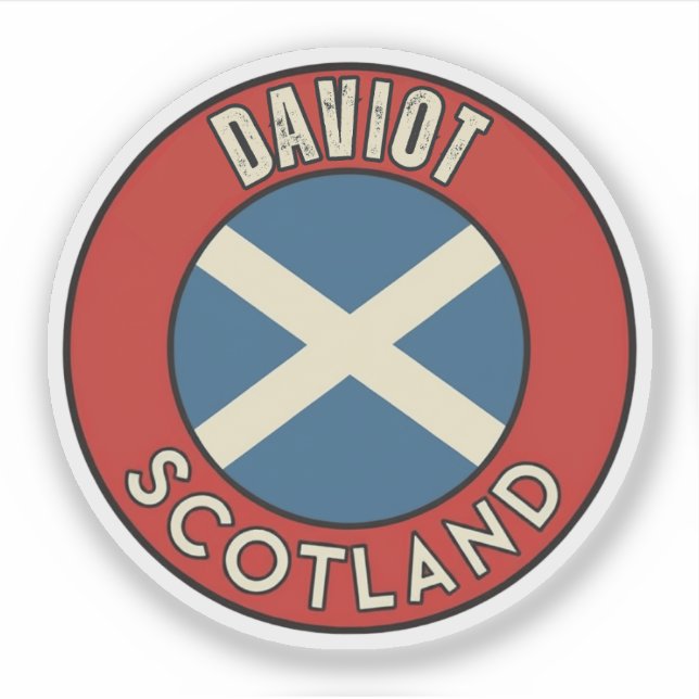 Daviot, Scotland Sticker (Front)