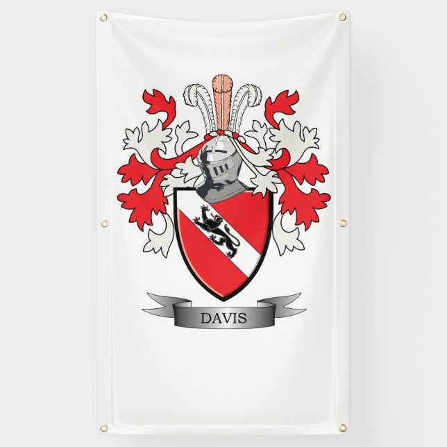 Davis Coat of Arms Banner (Vertical)