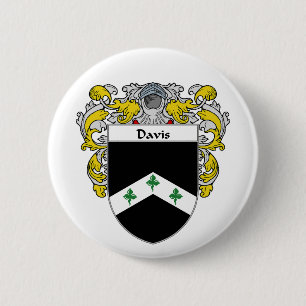 Davis Coat of Arms (Mantled) Button