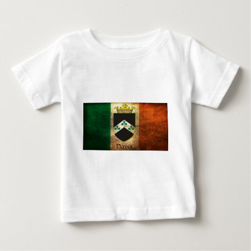 Davis Crest Irish Flag Baby T_Shirt