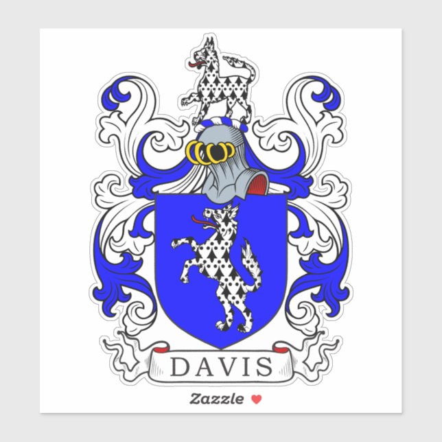 Davis Family Crest Sticker (Sheet)
