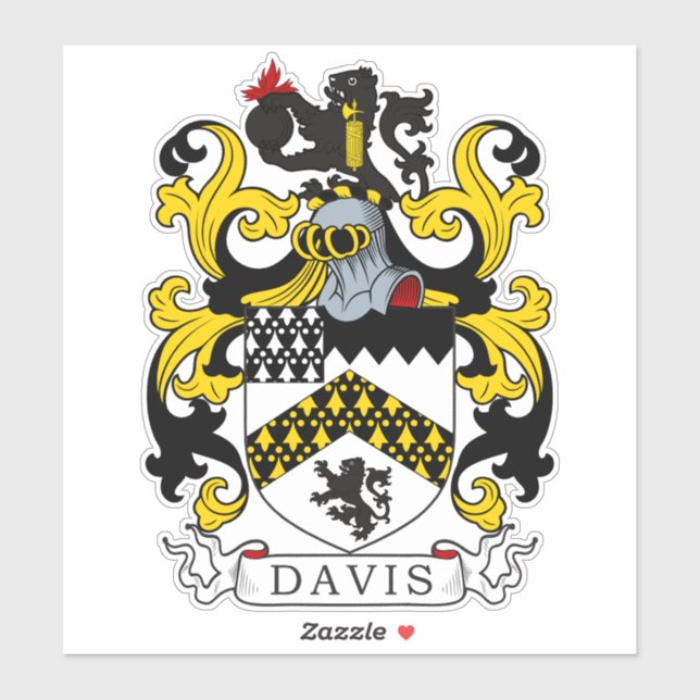 Davis Family Crest Sticker (Sheet)