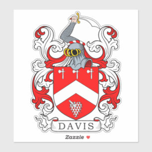 Davis Family Crest Sticker