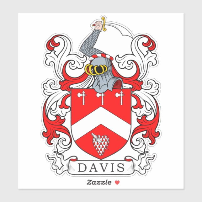 Davis Family Crest Sticker (Sheet)