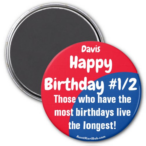 Davis Happy Birthday 12 Magnet