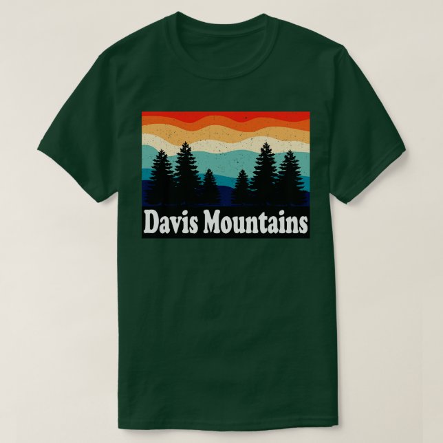 Davis Mountains State Park Texas Retro T-Shirt (Design Front)