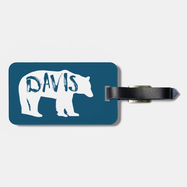 Davis West Virginia Bear Luggage Tag (Back Horizontal)