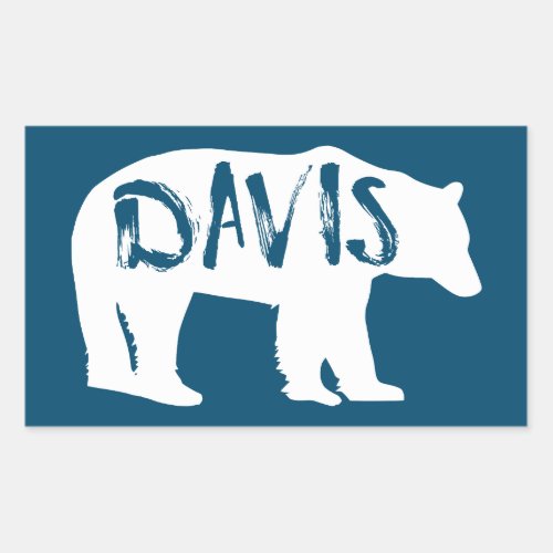 Davis West Virginia Bear Rectangular Sticker