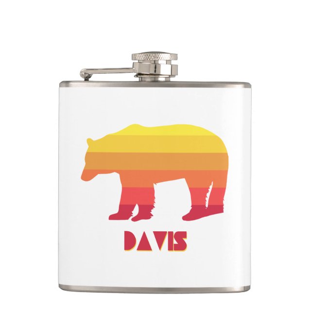 Davis West Virginia Rainbow Bear Flask (Front)