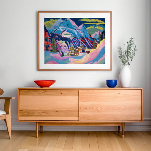 Davos in Winter Ernst Ludwig Kirchner Framed Art