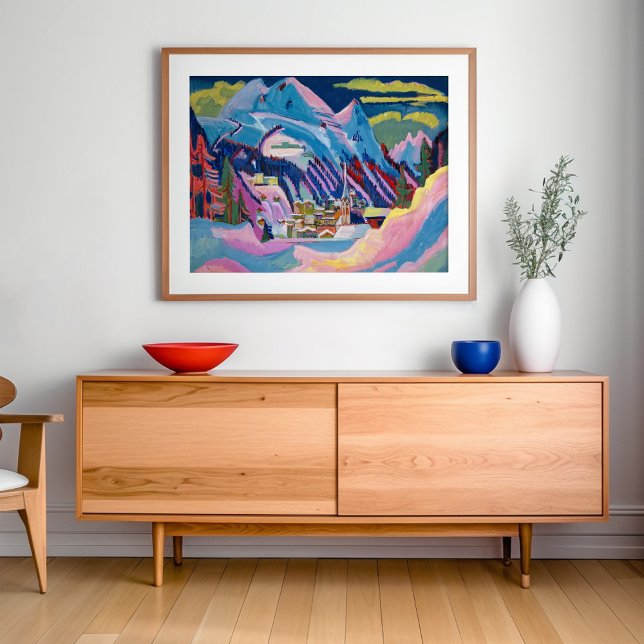 Davos in Winter | Ernst Ludwig Kirchner Framed Art (Creator Uploaded)