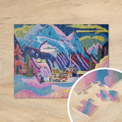 Davos in Winter  Ernst Ludwig Kirchner Jigsaw Puzzle