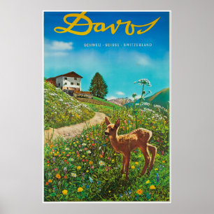 Davos, Parsenn, Switzerland, Ski Poster