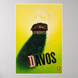 Davos, Parsenn, Switzerland, Ski Poster