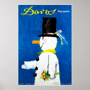 Davos, Parsenn, Switzerland, Ski Poster