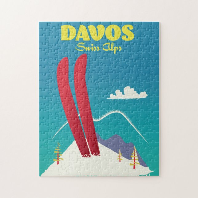 Davos Swiss Alps Jigsaw Puzzle (Vertical)