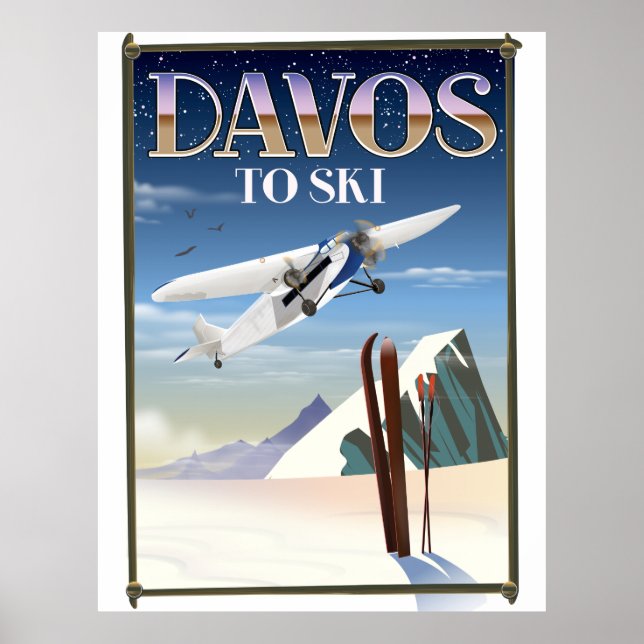 Davos Switzerland travel poster (Front)