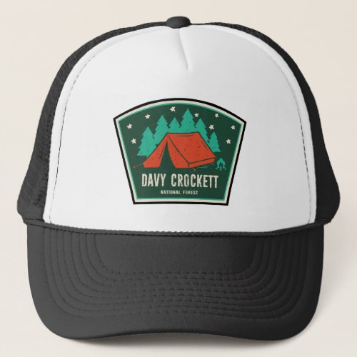 Davy Crockett National Forest Camping Trucker Hat