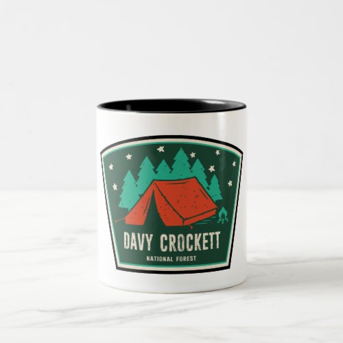 Davy Crockett National Forest Camping Two_Tone Coffee Mug