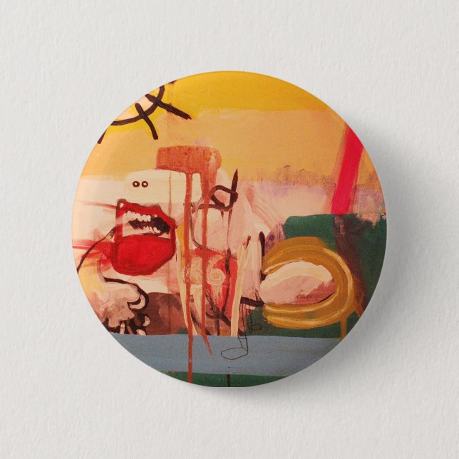 Davy Crockett!!! Pinback Button (Front)