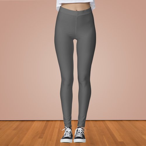 Davys Gray Solid Color  Leggings