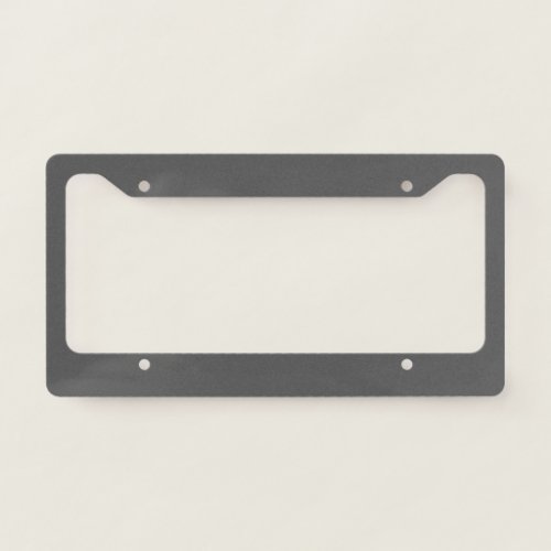 Davys Gray Solid Color License Plate Frame