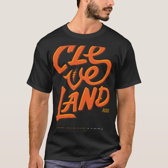 Dawg Pound Playoff Football T-Shirt (Front)