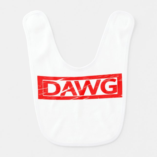 Dawg Stamp Baby Bib (Front)