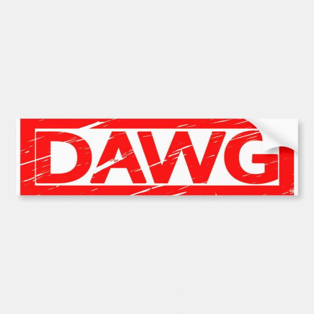 Dawg Stamp Bumper Sticker (Front)