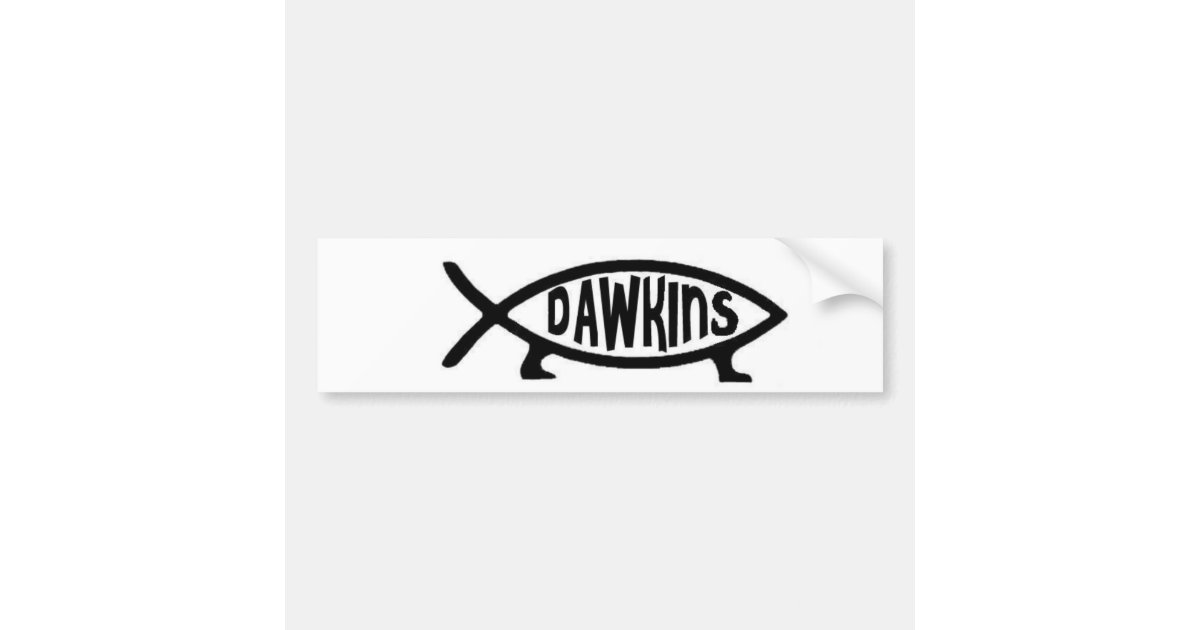 Dawkins Fish Bumper Sticker | Zazzle