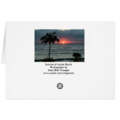 Dawn at Jupiter Beach Cards (Back Horizontal)