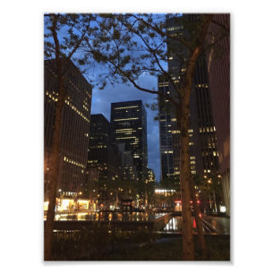 Dawn at Rockefeller Center NYC Architecture Lights Photo Print