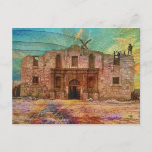 Dawn At The Alamo Postcard