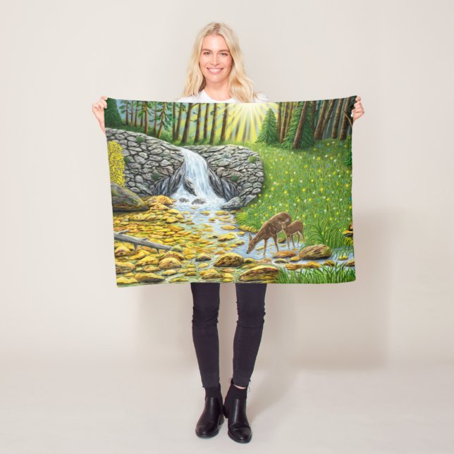 Dawn at the Forest Fleece Blanket (In Situ)