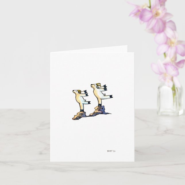 "Dawn Dance," blank greeting card (Orchid)