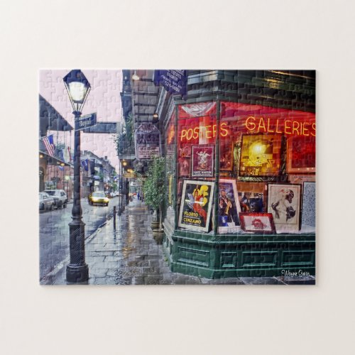 Dawn _ French Quarter _ Gallery Corner Jigsaw Puzzle