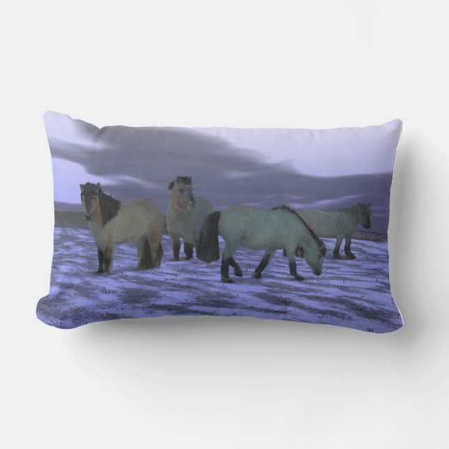 Dawn Horse Lumbar Pillow (Front)