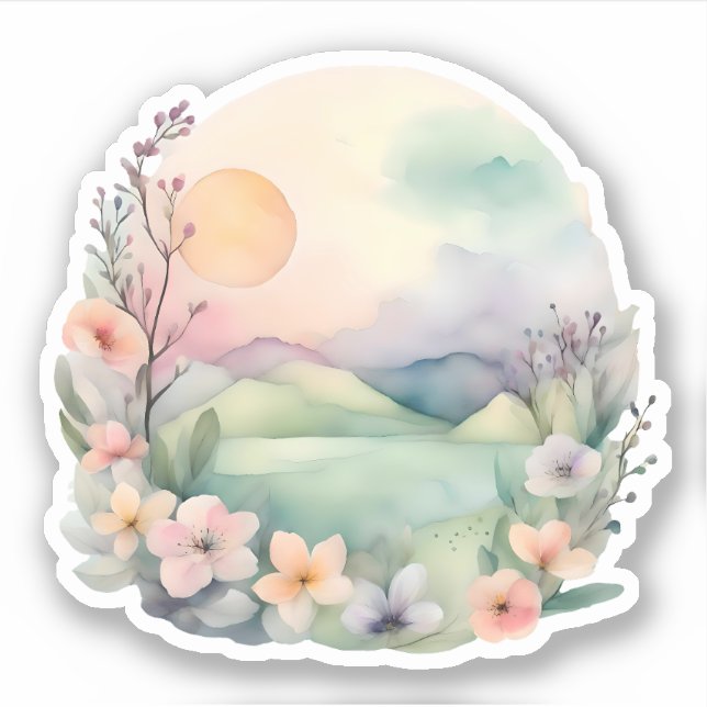 Dawn in Bloom Sticker (Front)