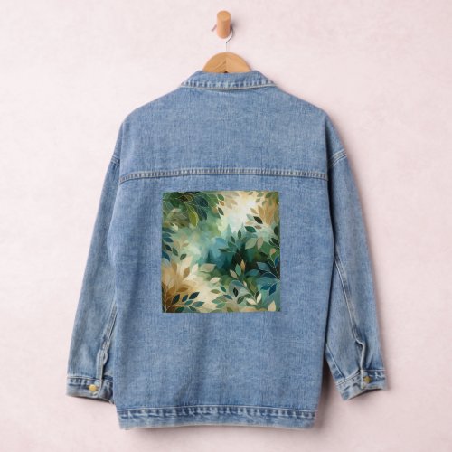Dawn in the Forest _ Abstract Nature  Denim Jacket