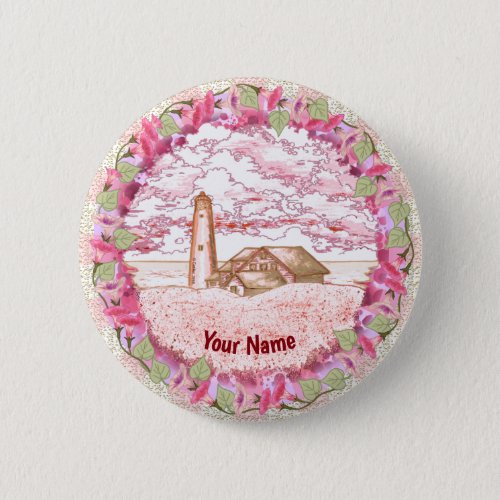 Dawn Lighthouse custom name pin button