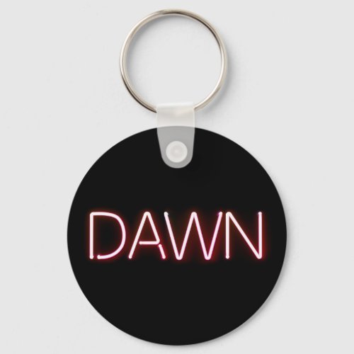 Dawn name in glowing neon lights keychain